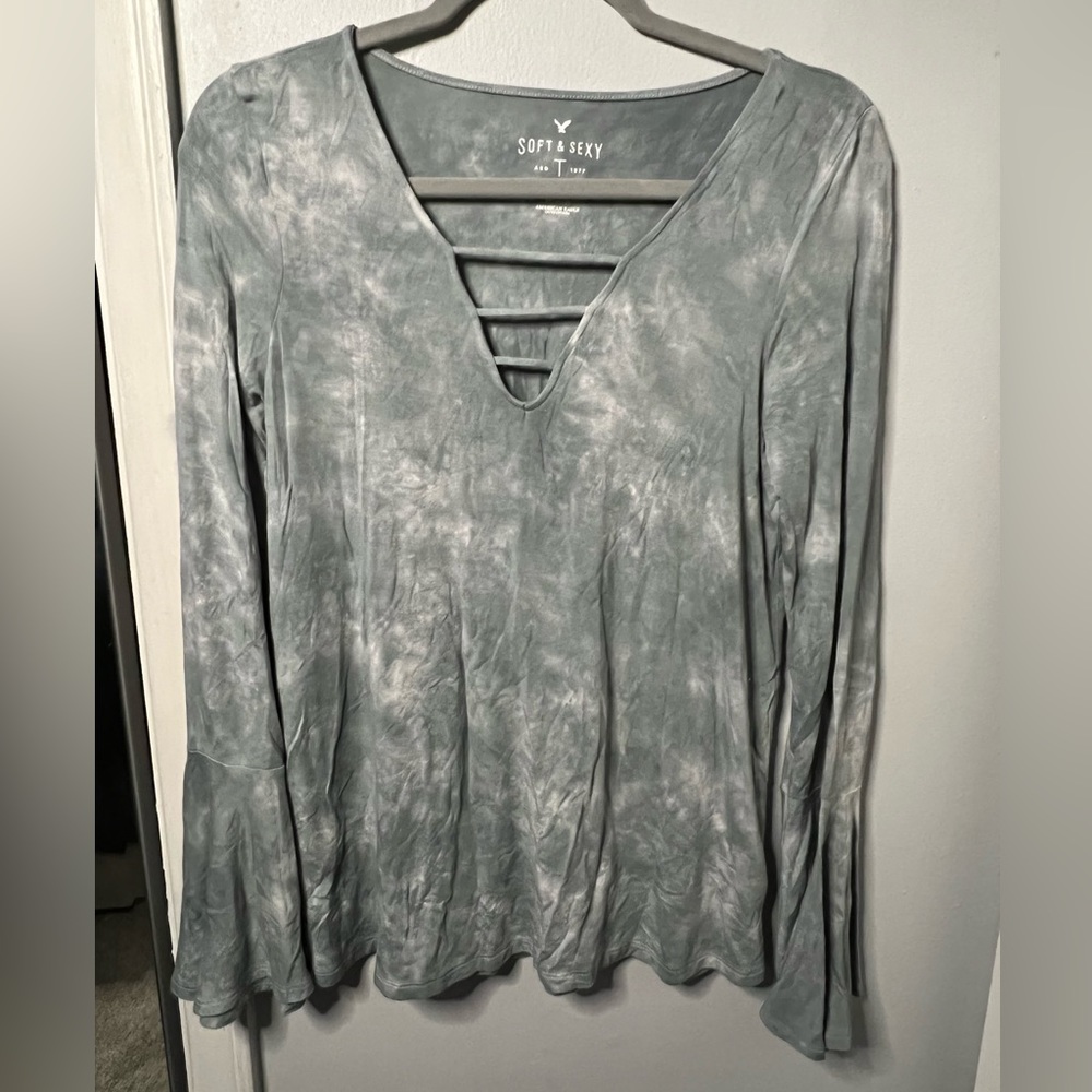 Tie-dye Bell Sleeve Top from American Eagle 🦅